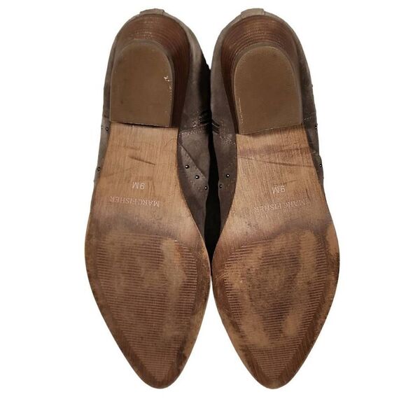 Marc Fisher Wanida Women's Taupe Suede Studded Ankle Booties Size 9M - Picture 10 of 10